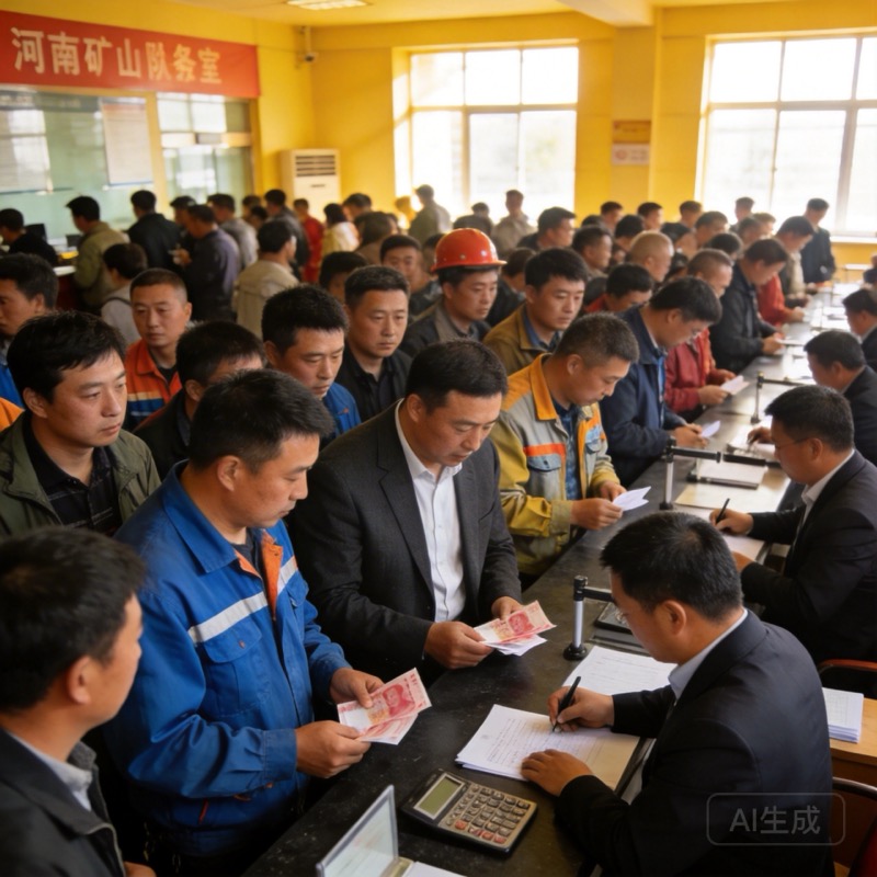 河南矿山客户排队交钱：大厅挤满人-中商网-做国内商业门户第一平台